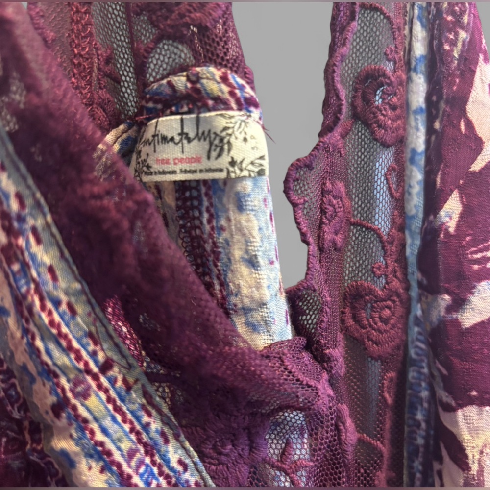 Free People Intimately Mini Lace Trim Dress S - Picture 3 of 4